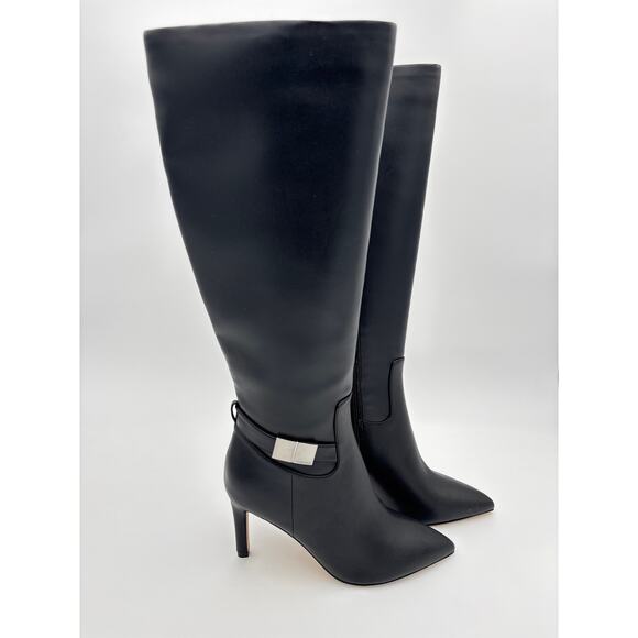Calvin Klein Shoes - Calvin Klein Jeora faux leather tall knee-high boot in black, size 5.5 M